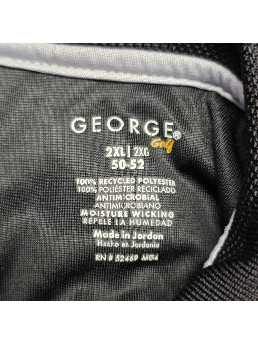 George Golf Striped Polo Shirt XXL Preppy Club Resort Nautical Anti Microbial